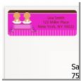 Twin Baby Girls Hispanic - Baby Shower Return Address Labels thumbnail