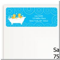 Twin Duck - Baby Shower Return Address Labels