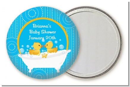 Twin Duck - Personalized Baby Shower Pocket Mirror Favors