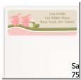 Twin Elephant Girls - Baby Shower Return Address Labels thumbnail