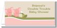 Twin Elephant Girls - Personalized Baby Shower Place Cards thumbnail