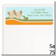 Twin Elephants - Baby Shower Return Address Labels thumbnail