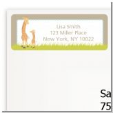 Twin Giraffes - Baby Shower Return Address Labels