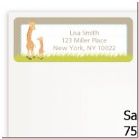 Twin Giraffes - Baby Shower Return Address Labels