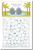 Twin Hippo Girls - Custom Baby Shower Treat Bag Topper