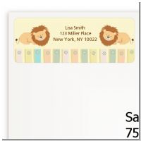 Twin Lions - Baby Shower Return Address Labels