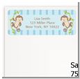 Twin Monkey Boys - Baby Shower Return Address Labels thumbnail