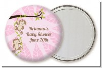 Twin Monkey Girls - Personalized Baby Shower Pocket Mirror Favors