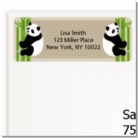 Twin Pandas - Baby Shower Return Address Labels