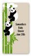 Twin Pandas - Custom Rectangle Baby Shower Sticker/Labels thumbnail
