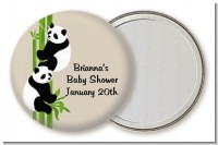Twin Pandas - Personalized Baby Shower Pocket Mirror Favors