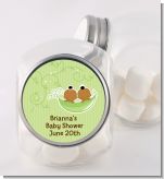 Twins Two Peas in a Pod African American - Personalized Baby Shower Candy Jar