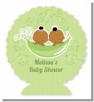 Twins Two Peas in a Pod African American - Personalized Baby Shower Centerpiece Stand thumbnail