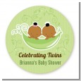 Twins Two Peas in a Pod African American - Personalized Baby Shower Table Confetti thumbnail