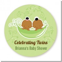 Twins Two Peas in a Pod African American - Personalized Baby Shower Table Confetti