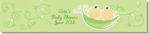 Twins Two Peas in a Pod Asian - Personalized Baby Shower Banners