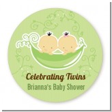 Twins Two Peas in a Pod Asian - Personalized Baby Shower Table Confetti