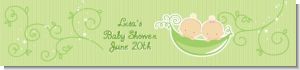 Twins Two Peas in a Pod Caucasian - Personalized Baby Shower Banners