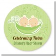 Twins Two Peas in a Pod Caucasian - Personalized Baby Shower Table Confetti thumbnail