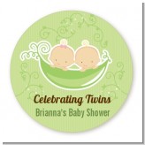 Twins Two Peas in a Pod Caucasian - Personalized Baby Shower Table Confetti