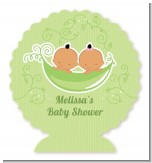 Twins Two Peas in a Pod Hispanic - Personalized Baby Shower Centerpiece Stand