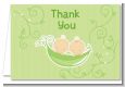 Twins Two Peas in a Pod Caucasian - Baby Shower Thank You Cards thumbnail
