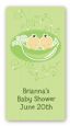 Twins Two Peas in a Pod Asian - Custom Rectangle Baby Shower Sticker/Labels thumbnail