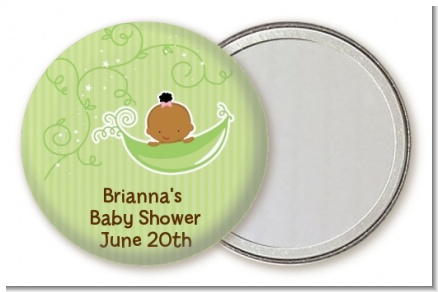 Twins Two Peas in a Pod Caucasian - Personalized Baby Shower Pocket Mirror Favors