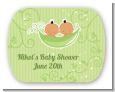 Twins Two Peas in a Pod Hispanic - Personalized Baby Shower Rounded Corner Stickers thumbnail