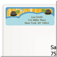 Twin Turtle Boys - Baby Shower Return Address Labels