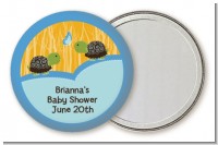 Twin Turtle Boys - Personalized Baby Shower Pocket Mirror Favors