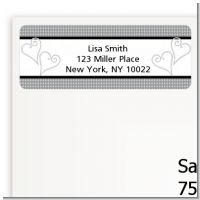 Hearts - Bridal Shower Return Address Labels