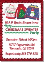 Ugly Sweater - Christmas Invitations