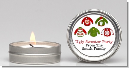 Ugly Sweater Party - Christmas Candle Favors