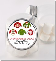 Ugly Sweater Party - Personalized Christmas Candy Jar
