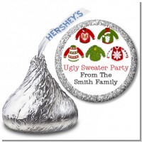 Ugly Sweater Party - Hershey Kiss Christmas Sticker Labels