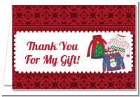 Ugly Sweater - Christmas Thank You Cards