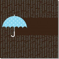 Baby Sprinkle Umbrella Blue Baby Shower Theme