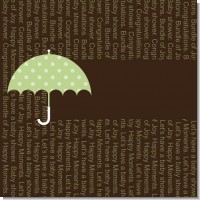 Baby Sprinkle Umbrella Green Baby Shower Theme