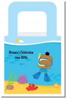 Under the Sea African American Baby Boy Snorkeling - Personalized Baby Shower Favor Boxes