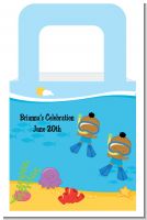 Under the Sea African American Baby Boy Twins Snorkeling - Personalized Baby Shower Favor Boxes