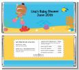 Under the Sea African American Baby Girl Snorkeling - Personalized Baby Shower Candy Bar Wrappers thumbnail