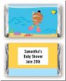 Under the Sea African American Baby Girl Snorkeling - Personalized Baby Shower Mini Candy Bar Wrappers thumbnail