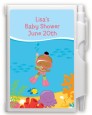 Under the Sea African American Baby Girl Snorkeling - Baby Shower Personalized Notebook Favor thumbnail