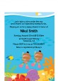 Under the Sea African American Baby Girl Twins Snorkeling - Baby Shower Petite Invitations thumbnail