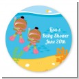Under the Sea African American Baby Girl Twins Snorkeling - Personalized Baby Shower Table Confetti thumbnail