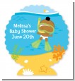 Under the Sea African American Baby Snorkeling - Personalized Baby Shower Centerpiece Stand thumbnail