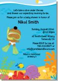 Under the Sea African American Baby Snorkeling - Baby Shower Invitations