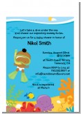 Under the Sea African American Baby Snorkeling - Baby Shower Petite Invitations