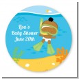 Under the Sea African American Baby Snorkeling - Personalized Baby Shower Table Confetti thumbnail